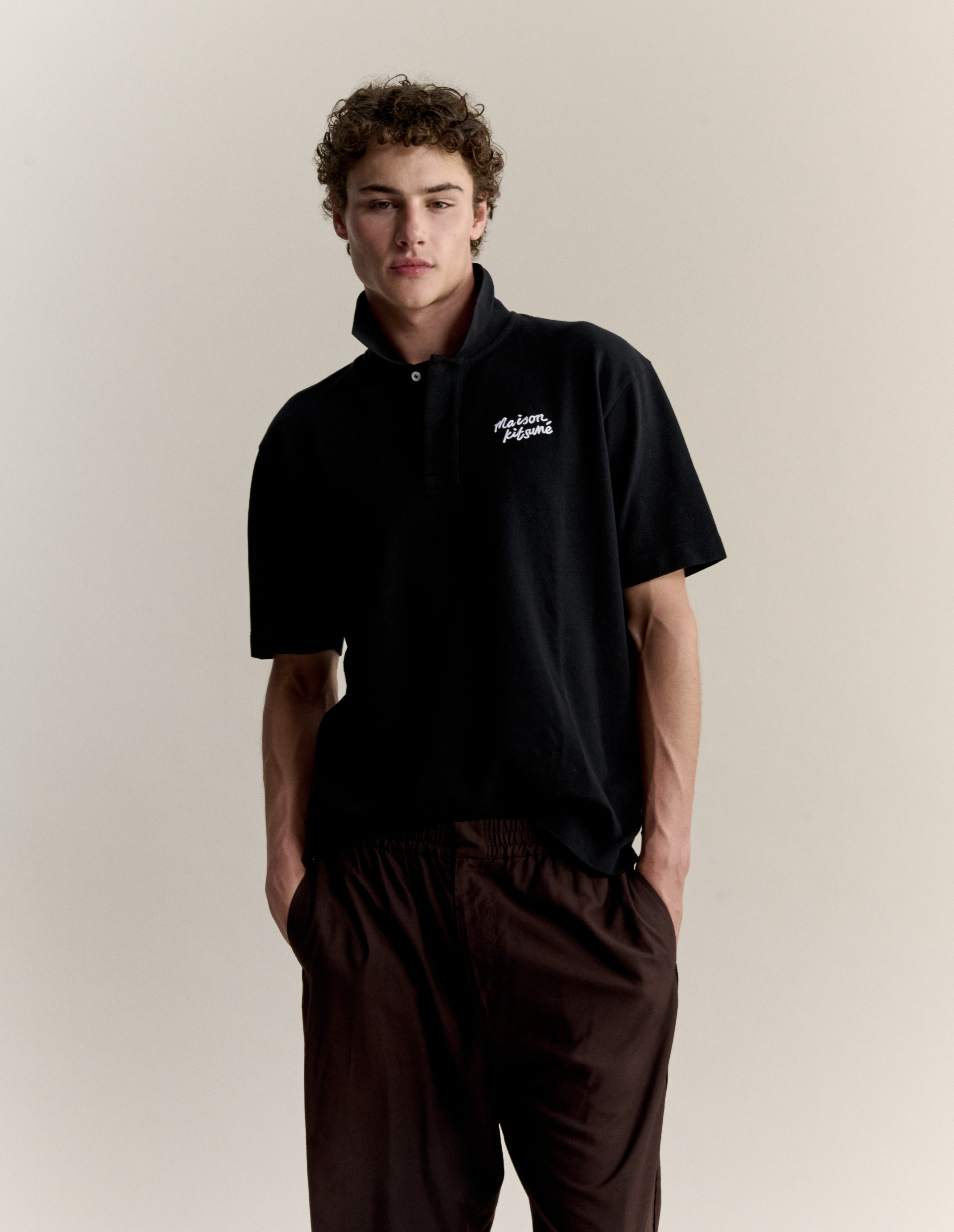 MAISON KITSUNE HANDWRITING COMFORT POLO - 4