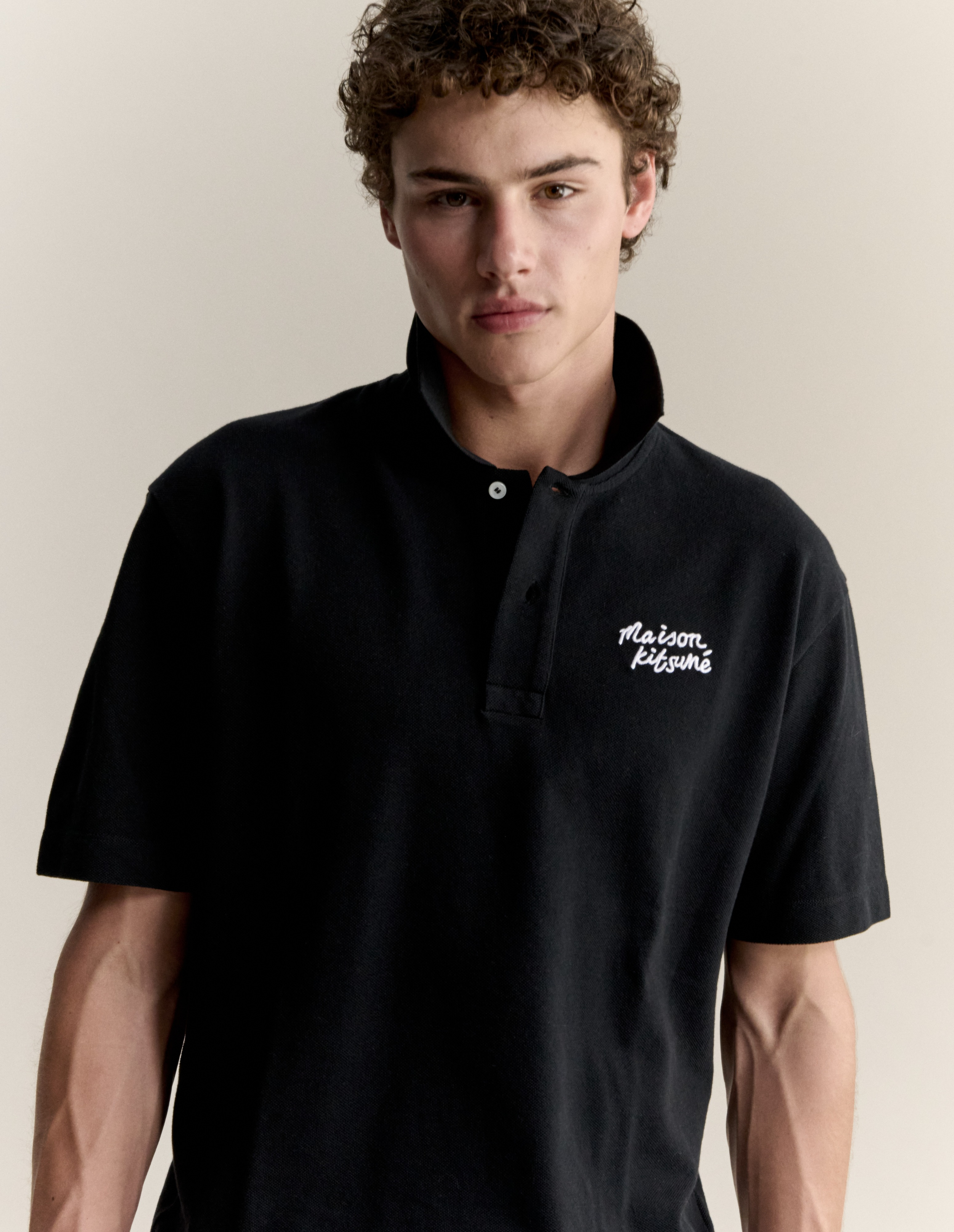 MAISON KITSUNE HANDWRITING COMFORT POLO - 5