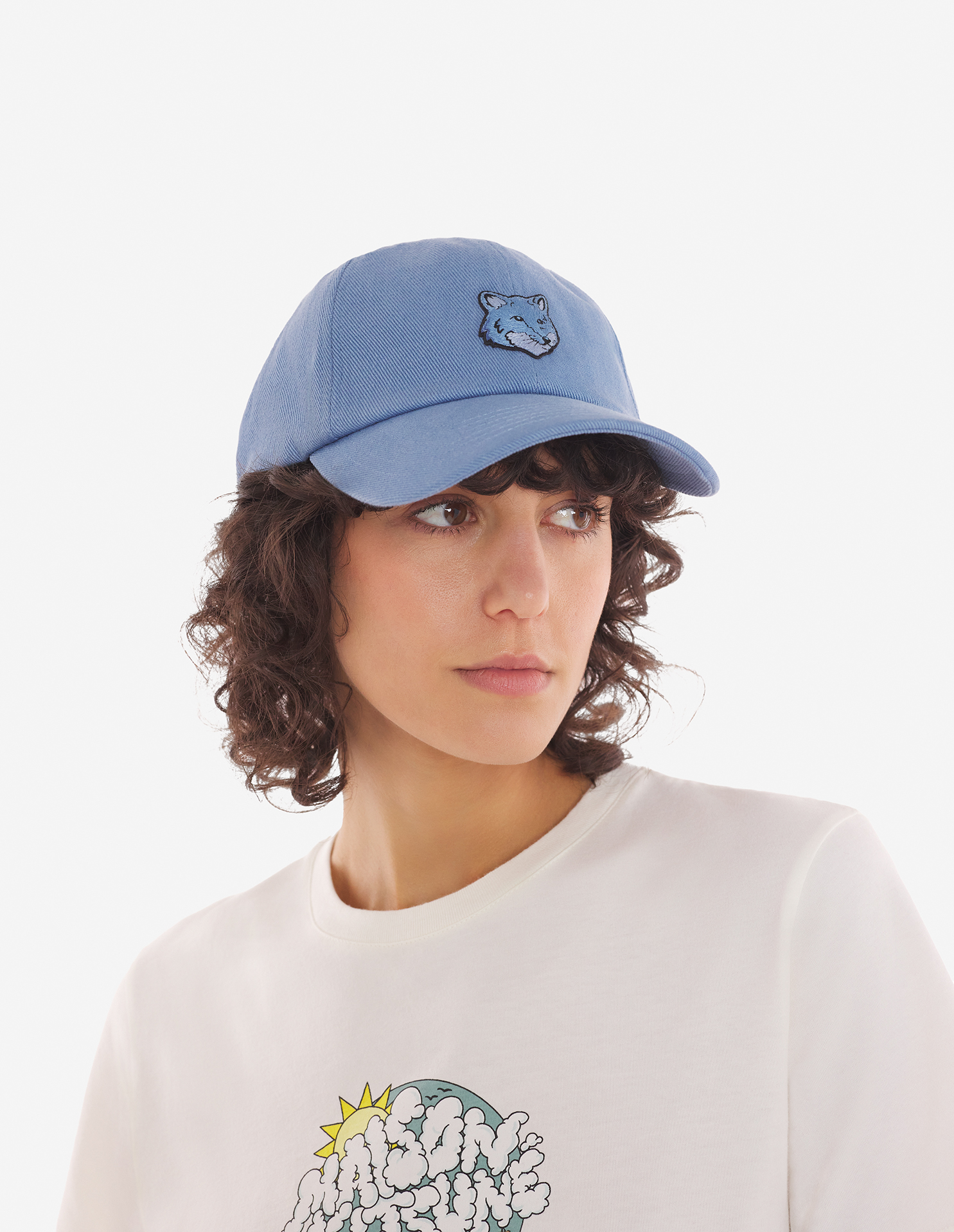 新品 メゾンキツネ キャップ CHILLAX FOX 6P CAP 帽子 ブルー - キャップ