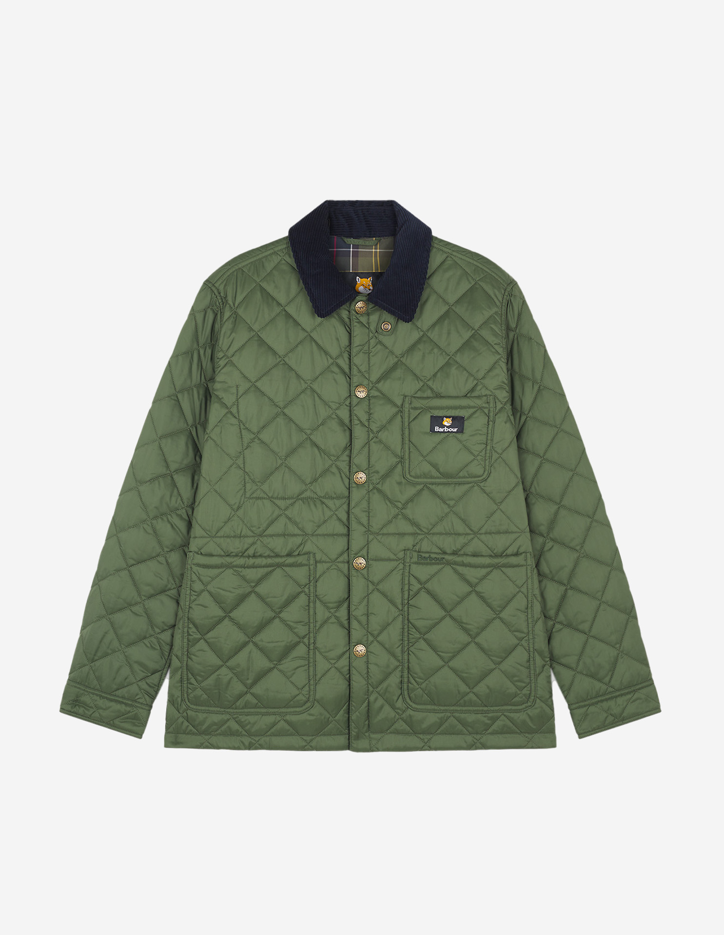 メゾン キツネ X BARBOUR ケニング キルテッド ジャケット