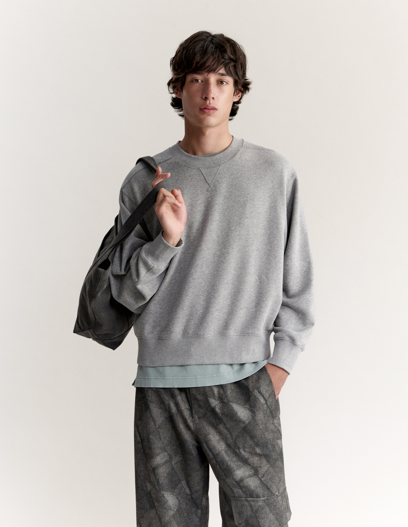 STITCHED EARS CASHMERE MIX SWEATSHIRT - 5