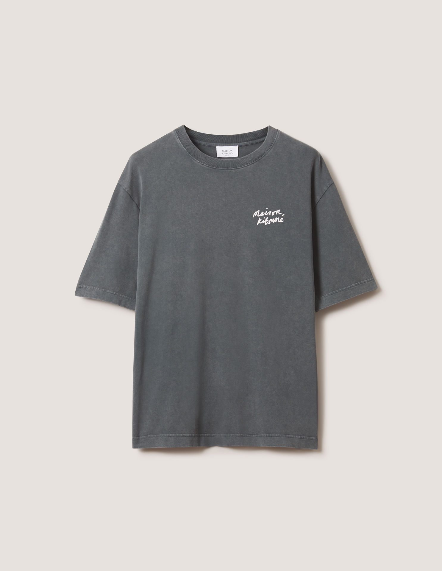 MAISON\u0020KITSUNE\u0020HANDWRITING\u0020FADED\u0020OVERSIZE\u0020TEE\u002DSHIRT
