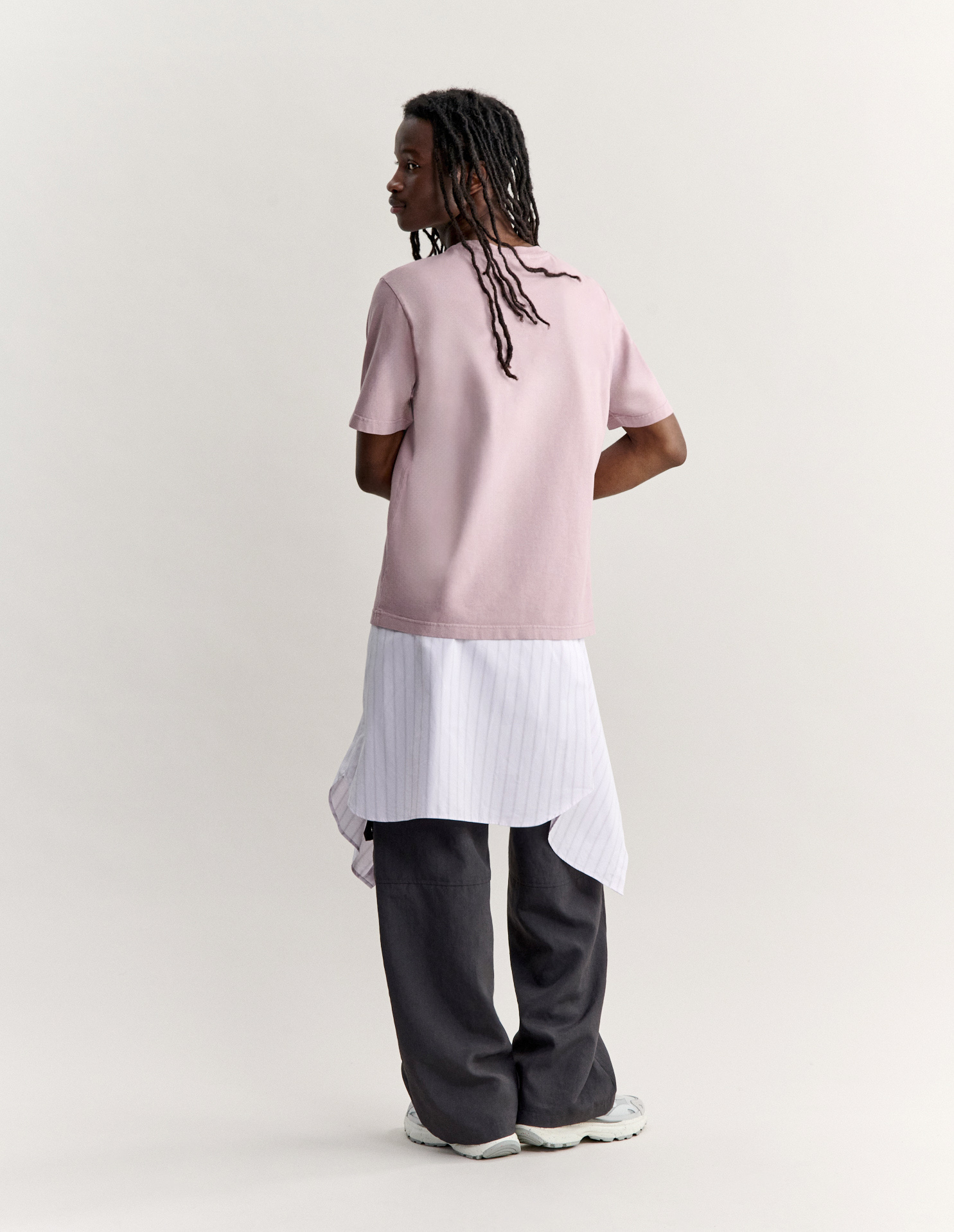 MAISON\u0020KITSUNE\u0020HANDWRITING\u0020STRIPED\u0020CASUAL\u0020SHIRT