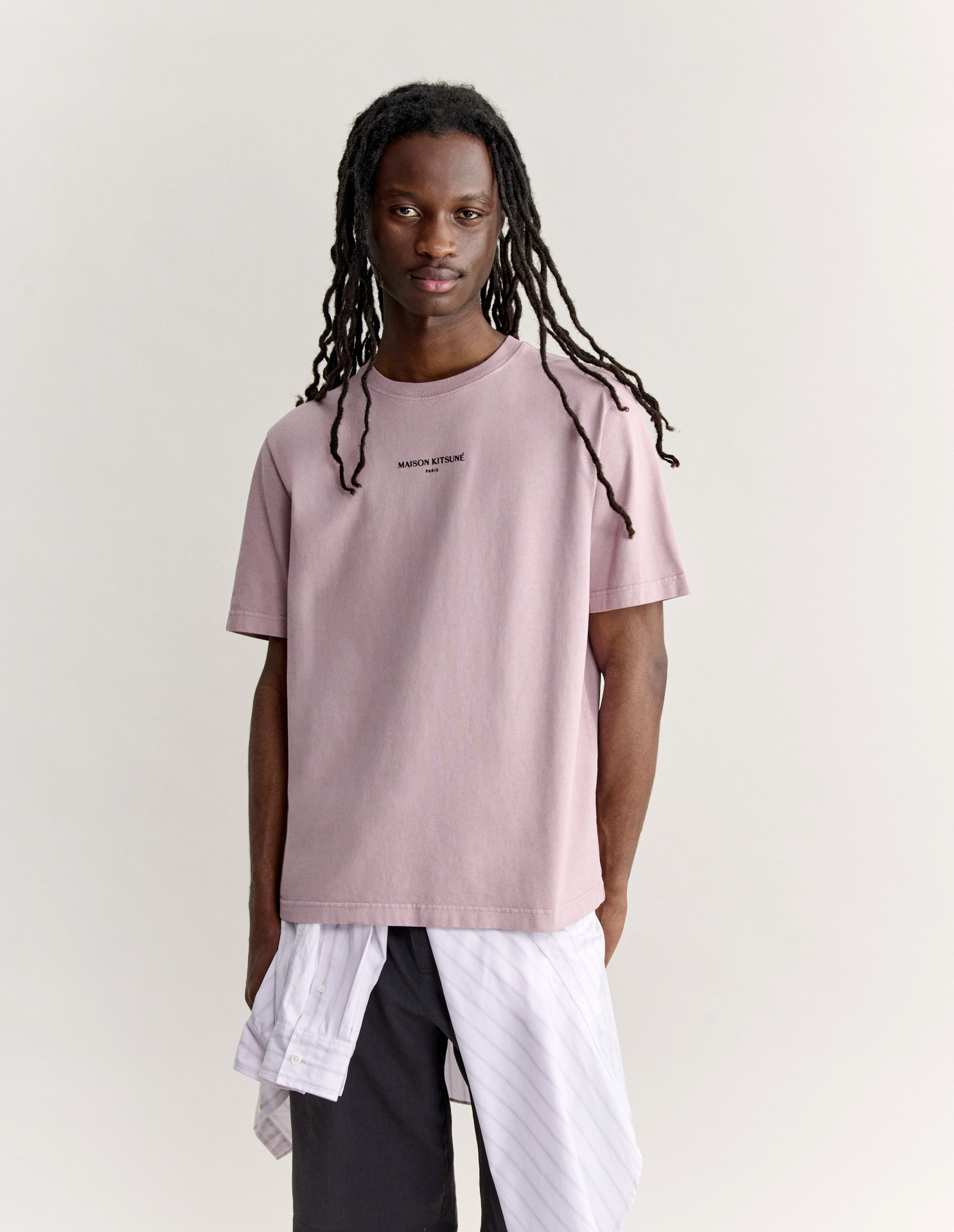 MAISON\u0020KITSUNE\u0020HANDWRITING\u0020STRIPED\u0020CASUAL\u0020SHIRT