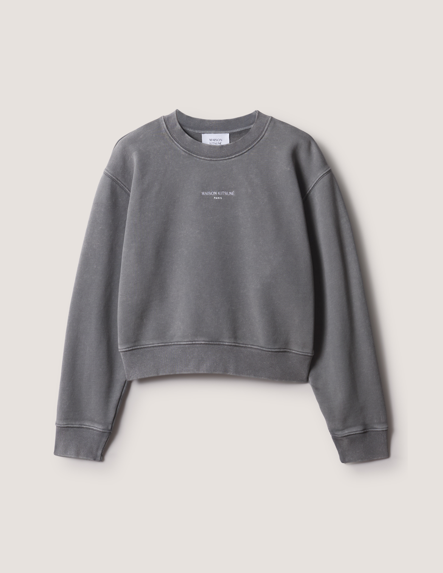 MAISON\u0020KITSUNE\u0020PARIS\u0020FADED\u0020CROPPED\u0020SWEATSHIRT
