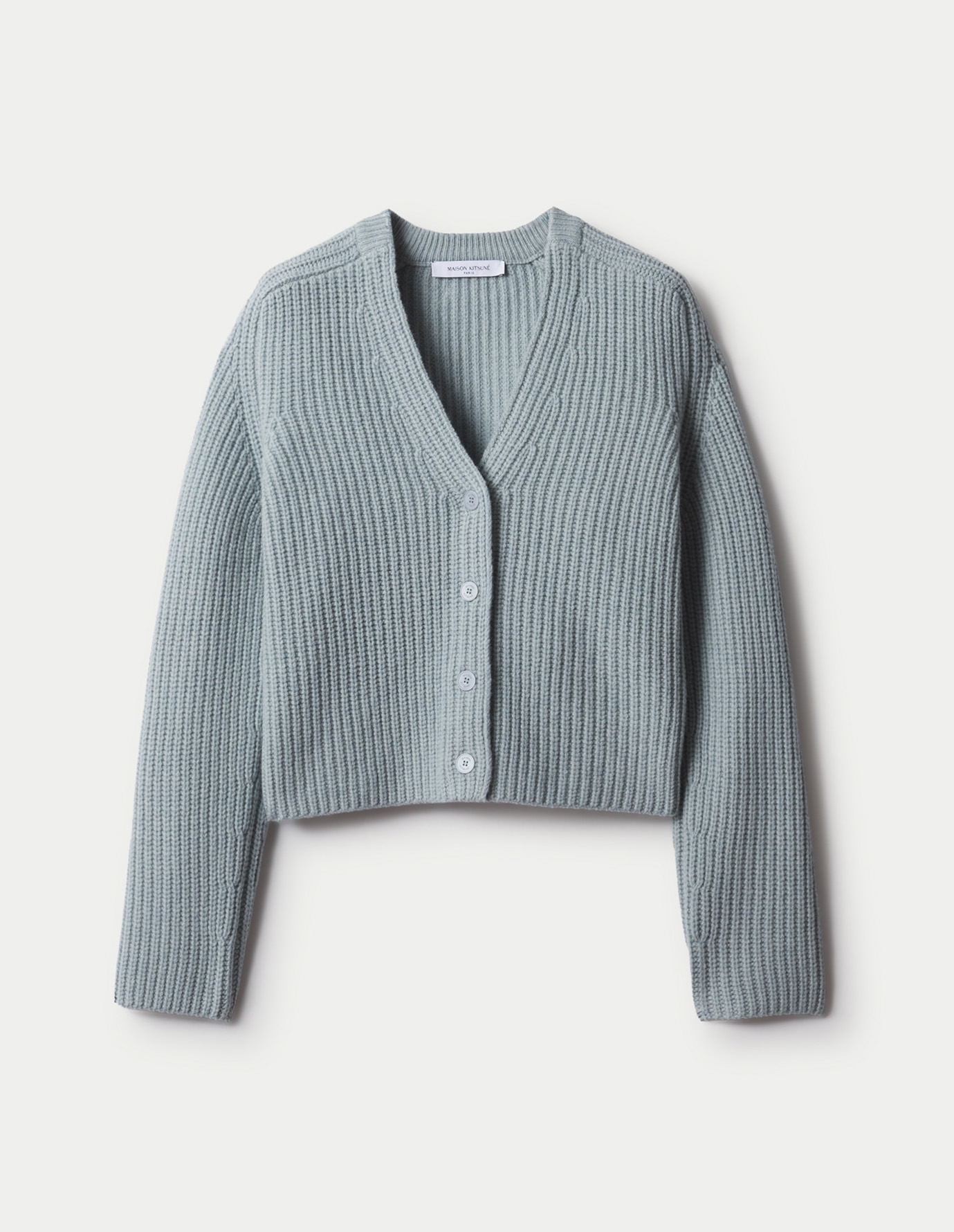 RELIEFED WOOL RIB CARDIGAN - 5