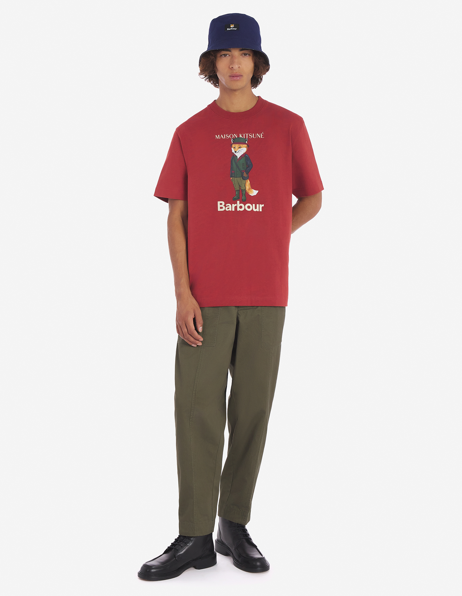 メゾン キツネ X BARBOUR ビューフォート フォックス Tシャツ | Maison 