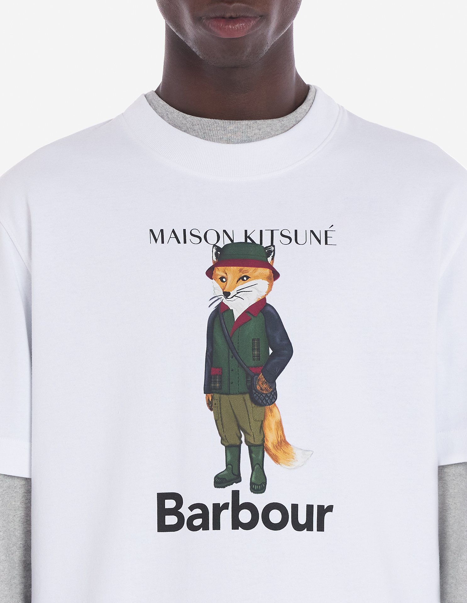 BARBOUR X MK BEAUFORT FOX TEE | Maison Kitsuné