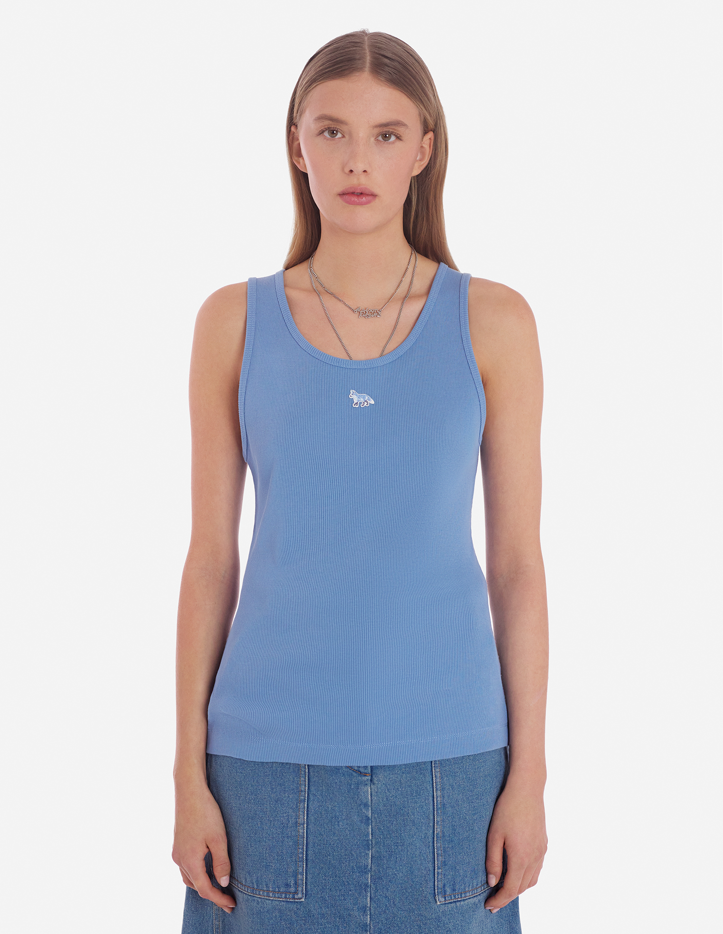 BABY FOX PATCH RIBBED TANK TOP