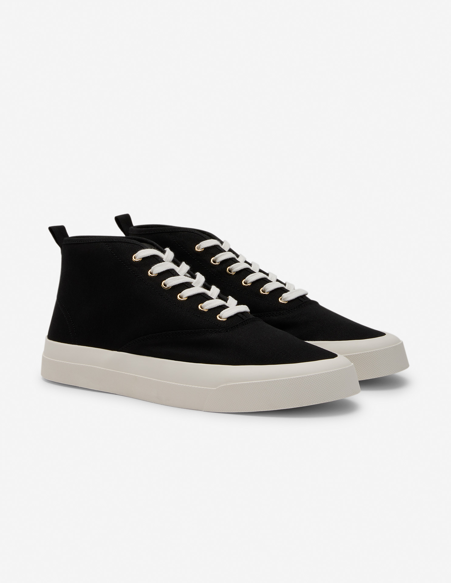 HIGH TOP CANVAS LACE-UP SNEAKERS