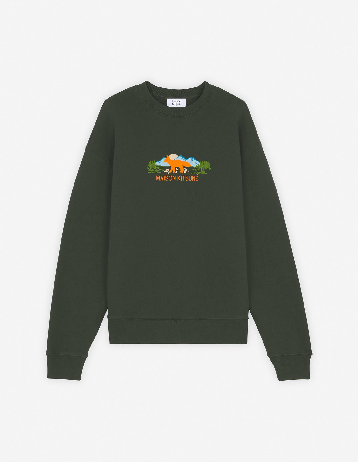 2024 Maison Kitsune Fox MK Green Sweatshirt