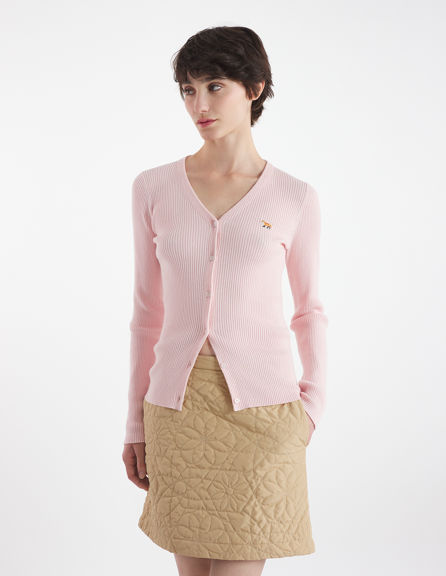 Pale pink ladies cardigan best sale