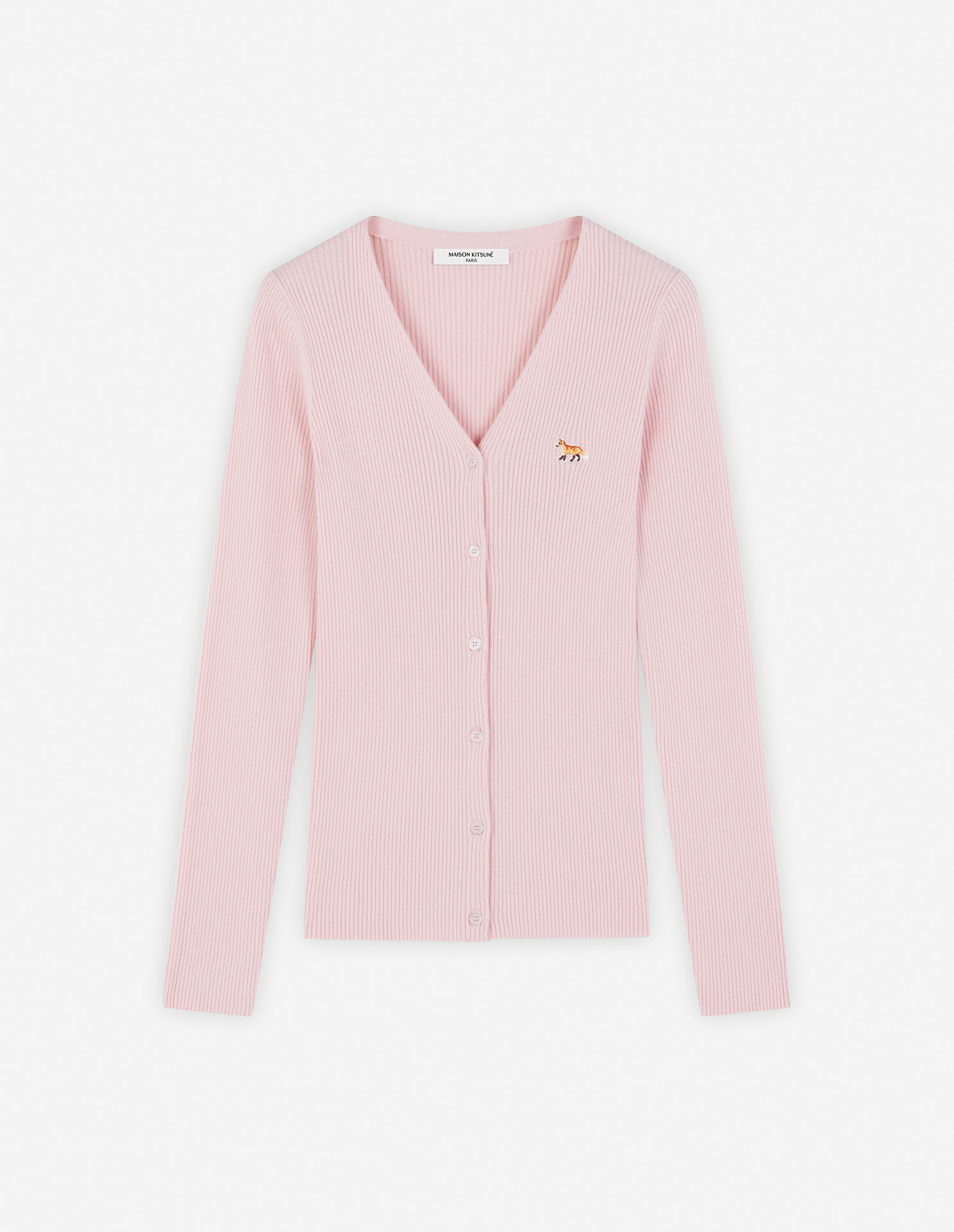 ベイビー フォックス パッチ ファイン リブ カーディガン | Maison Kitsuné