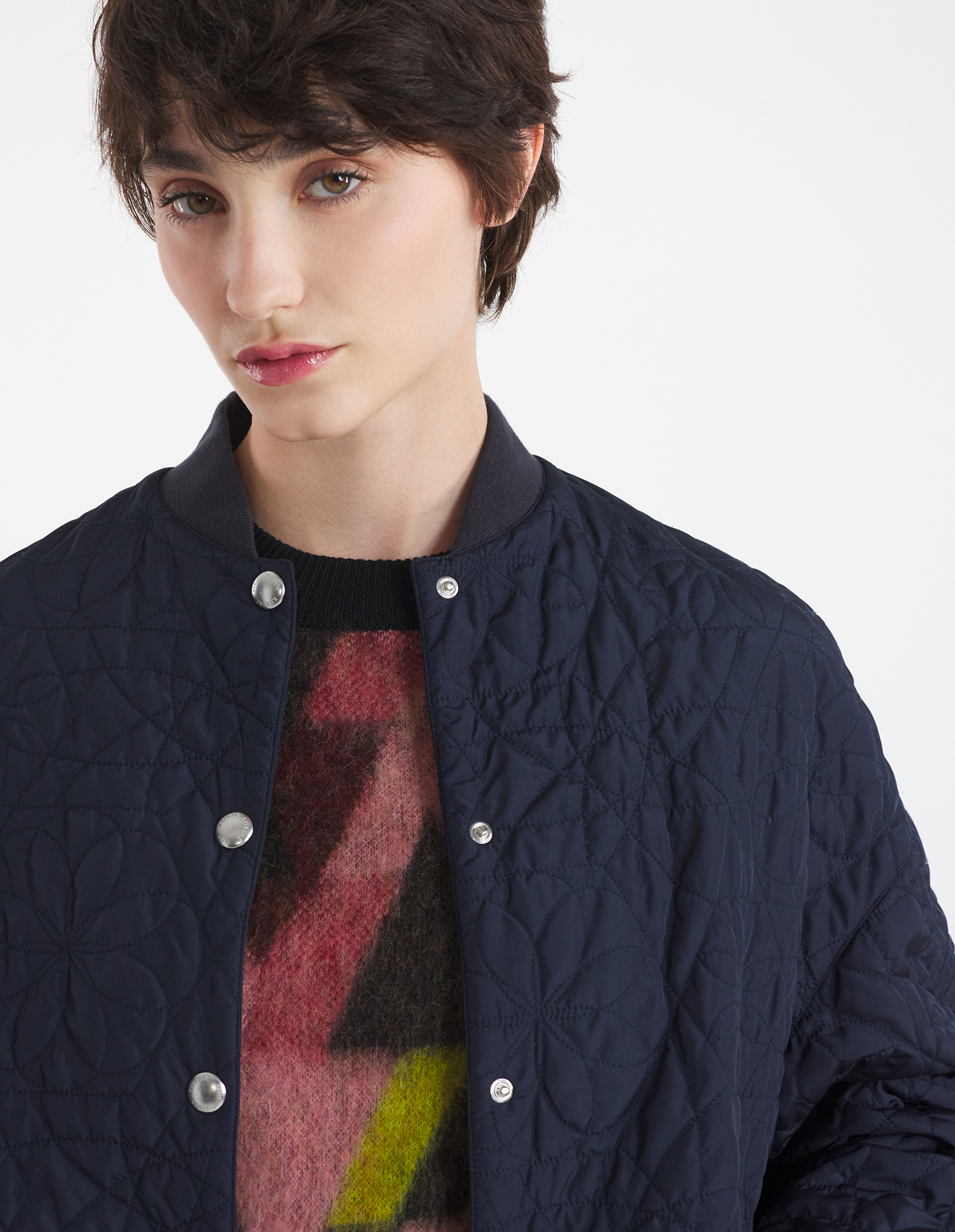 Navy blouson jacket best sale