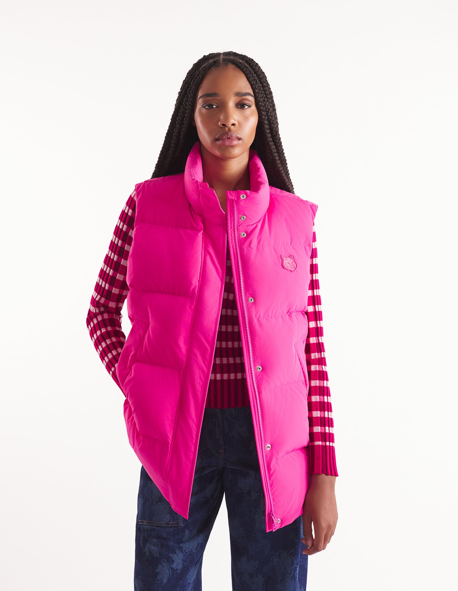 Pink puffer vest online