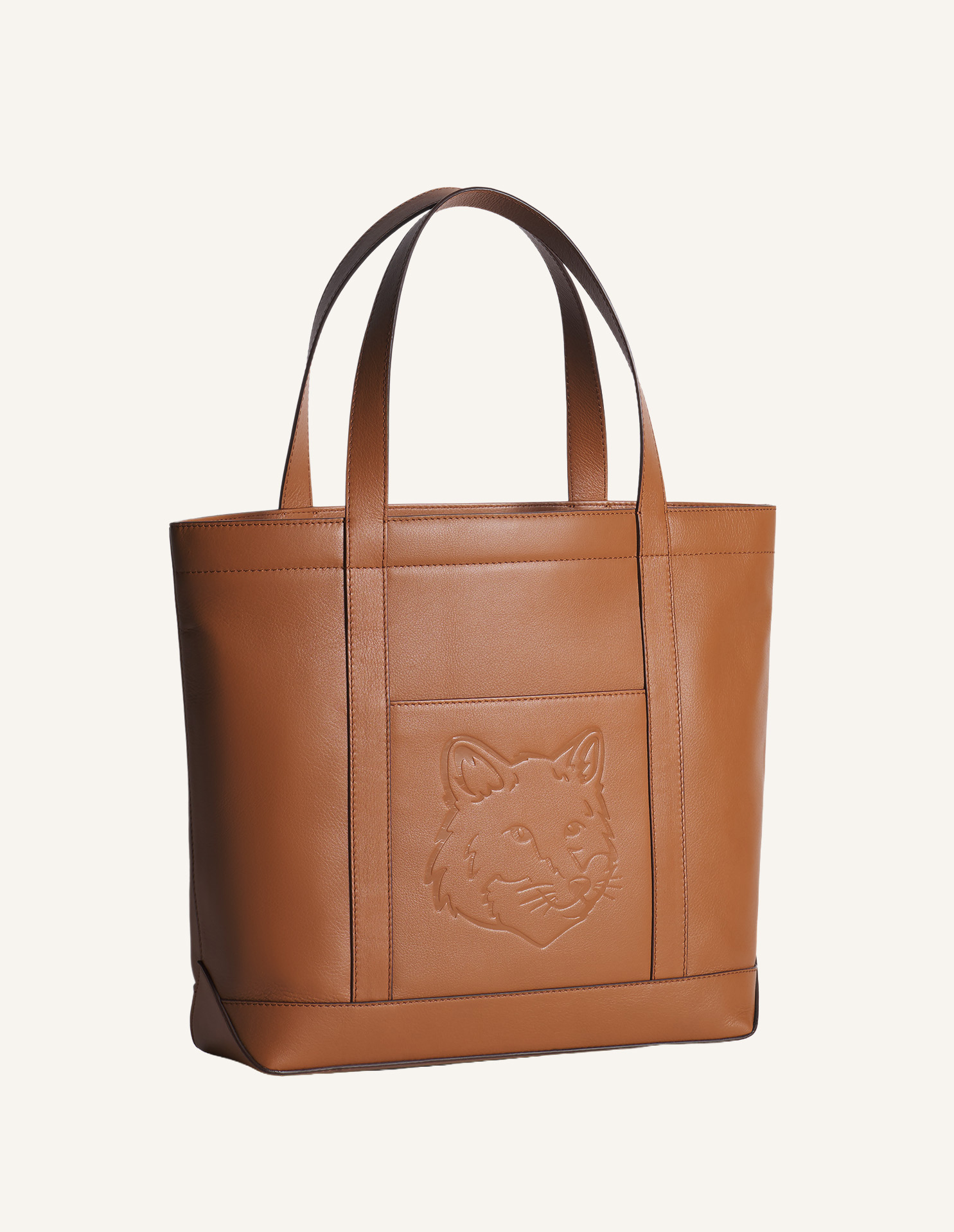 FOX\u0020HEAD\u0020LEATHER\u0020MEDIUM\u0020TOTE