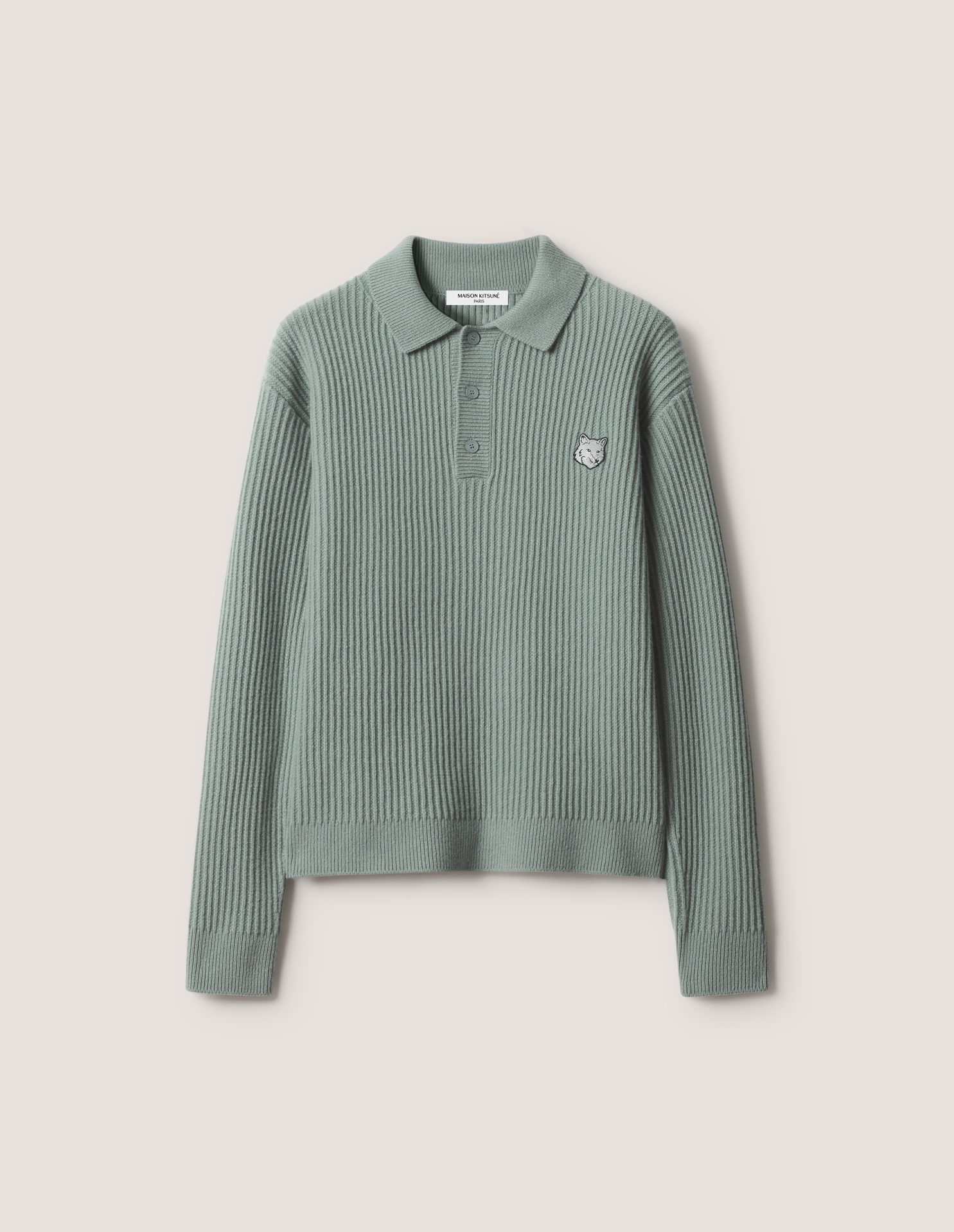 FOX\u0020HEAD\u0020WOOL\u0020RIBBED\u0020POLO\u0020JUMPER