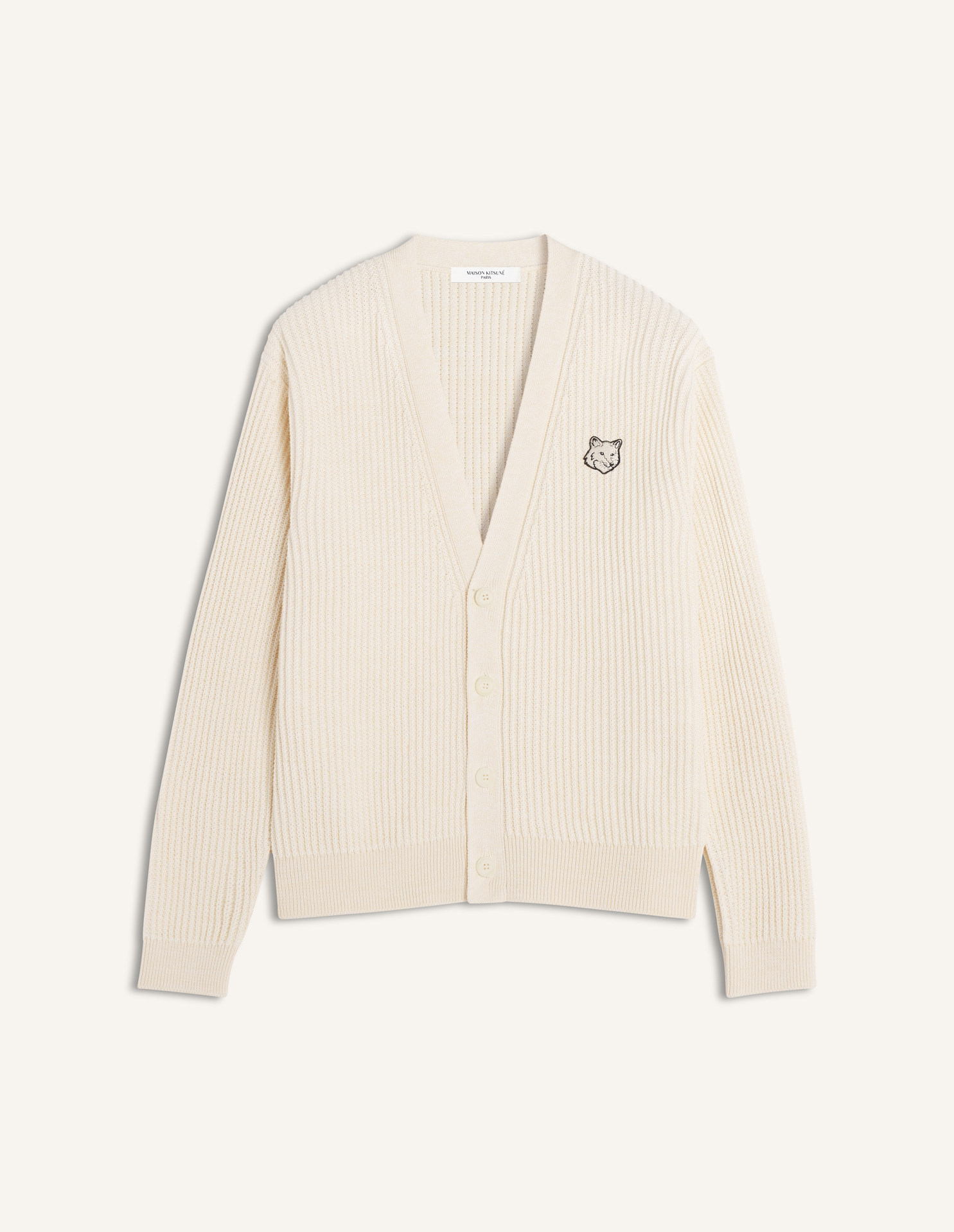 FOX\u0020HEAD\u0020COTTON\u0020RIBBED\u0020CARDIGAN