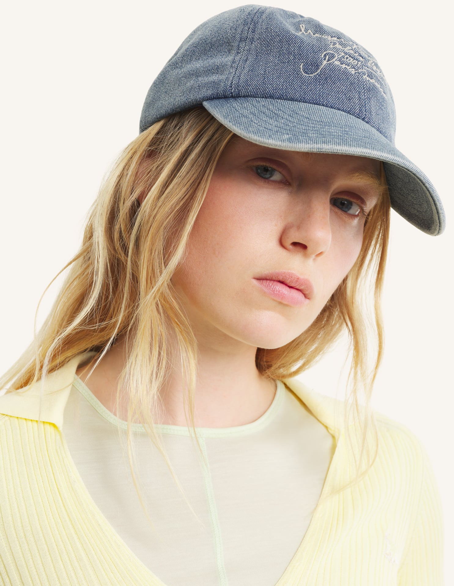 POETIC\u0020SCRIPT\u0020DENIM\u0020CAP