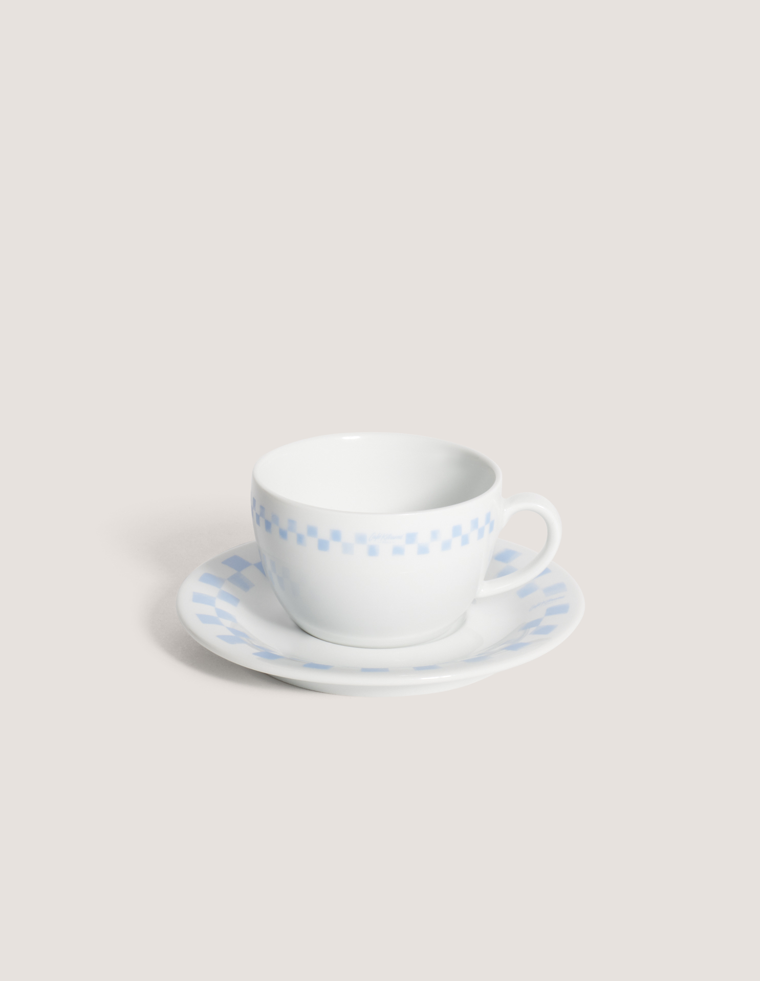 CHECKERBOARD\u0020PORCELAIN\u0020COFFEE\u0020CUP\u0020AND\u0020SAUCER