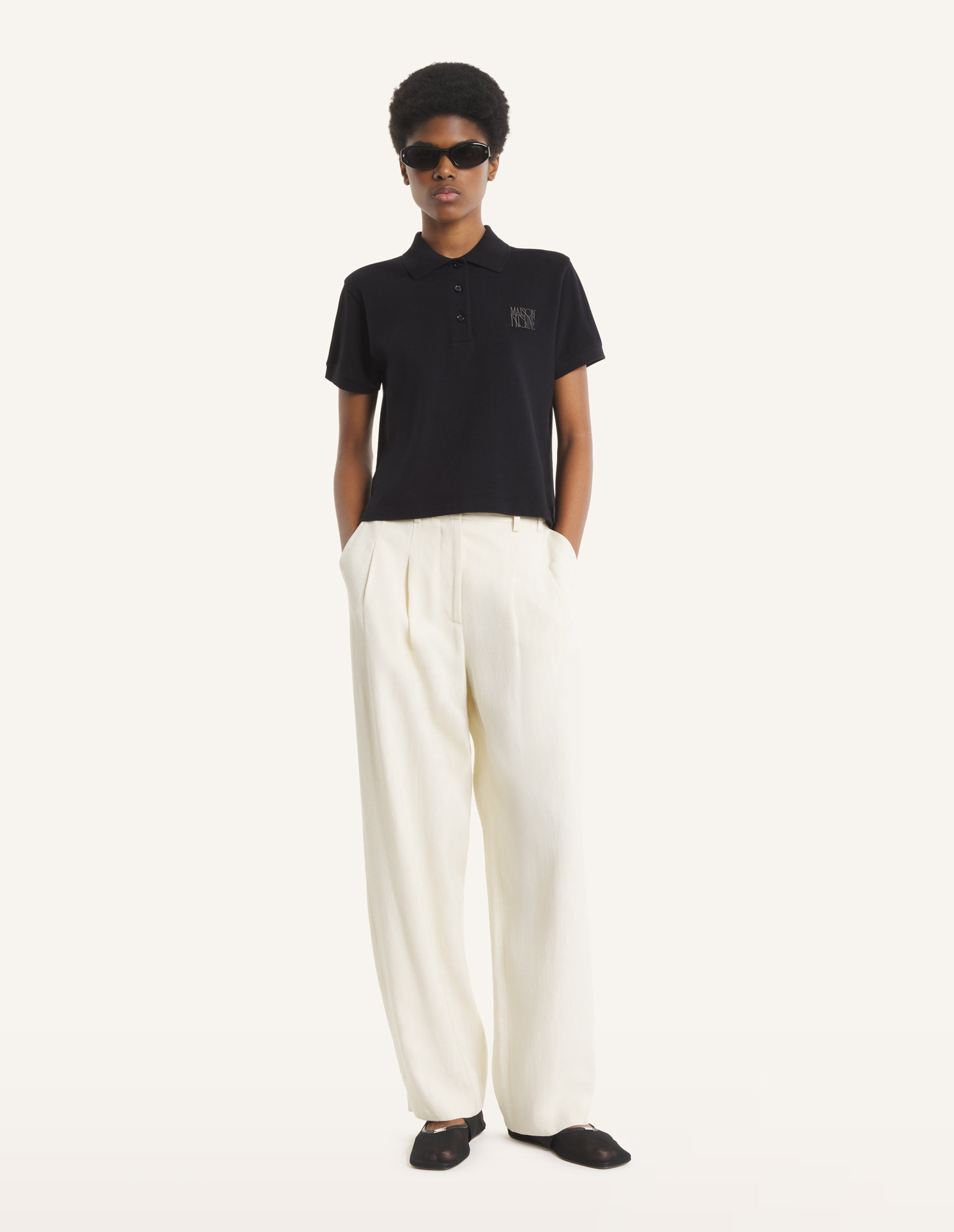 MAISON\u0020KITSUNE\u0020STAMP\u0020CROPPED\u0020POLO