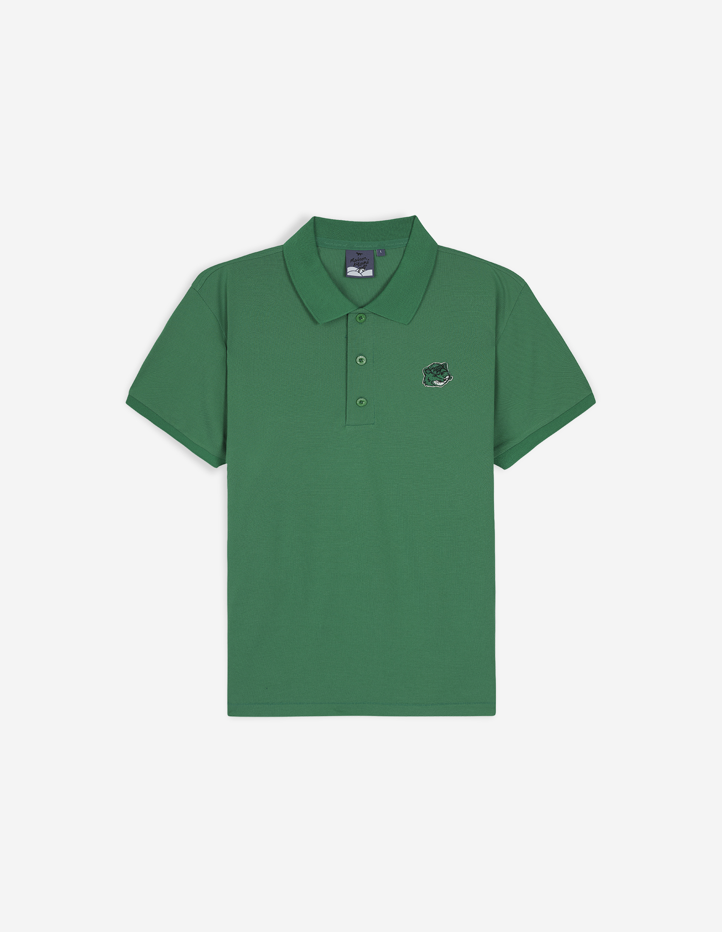 最安値に挑戦！ maison kitsune fox head ポロシャツ M green Nonさまskzoo ぬい mini クウォッカリービット