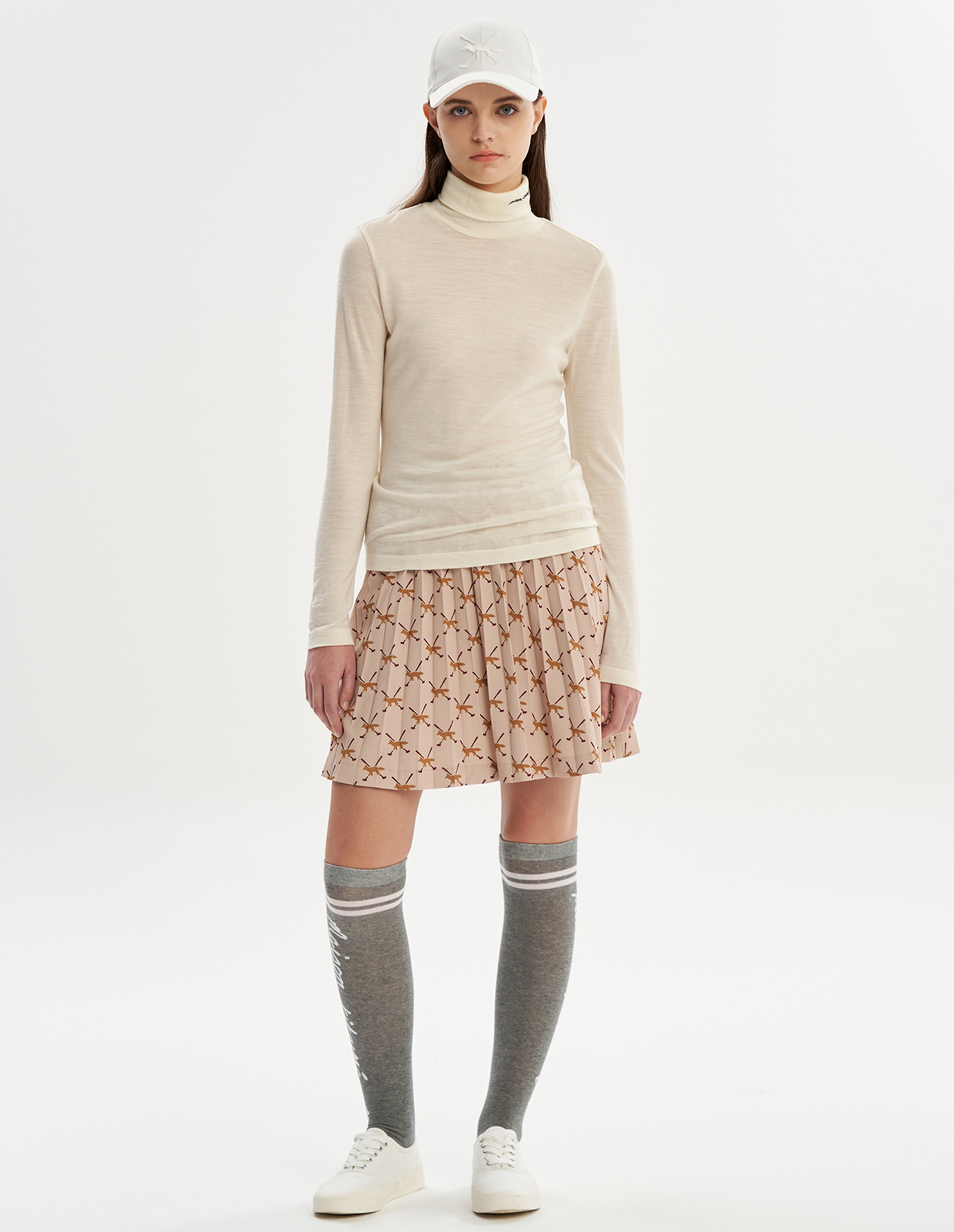 Loungewear  MONO B Womens Bree Nylon Skirt in Taupe Taupe ~ Ozminski