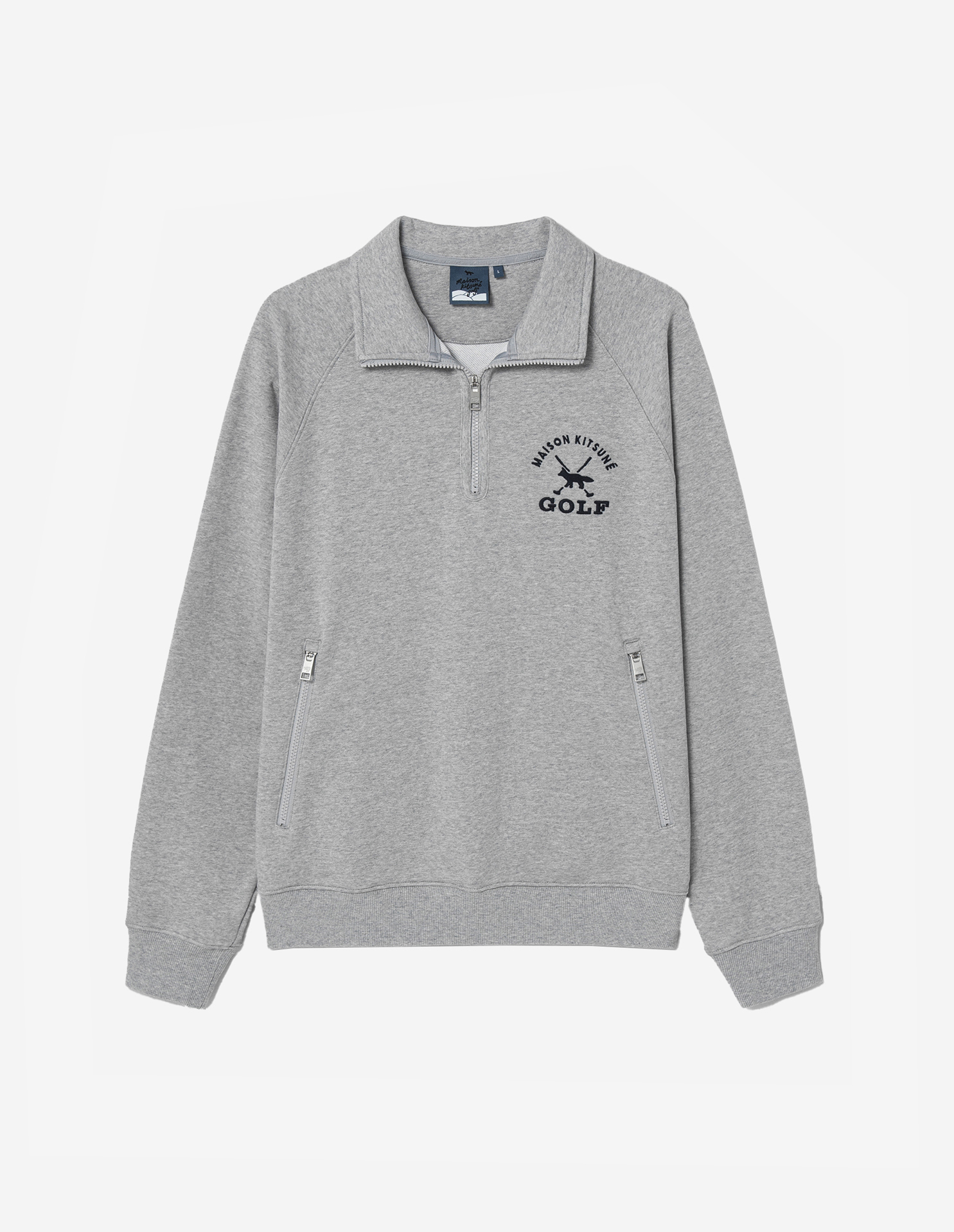Men Profile Fox Half Zip Sweatshirt | Maison Kitsuné