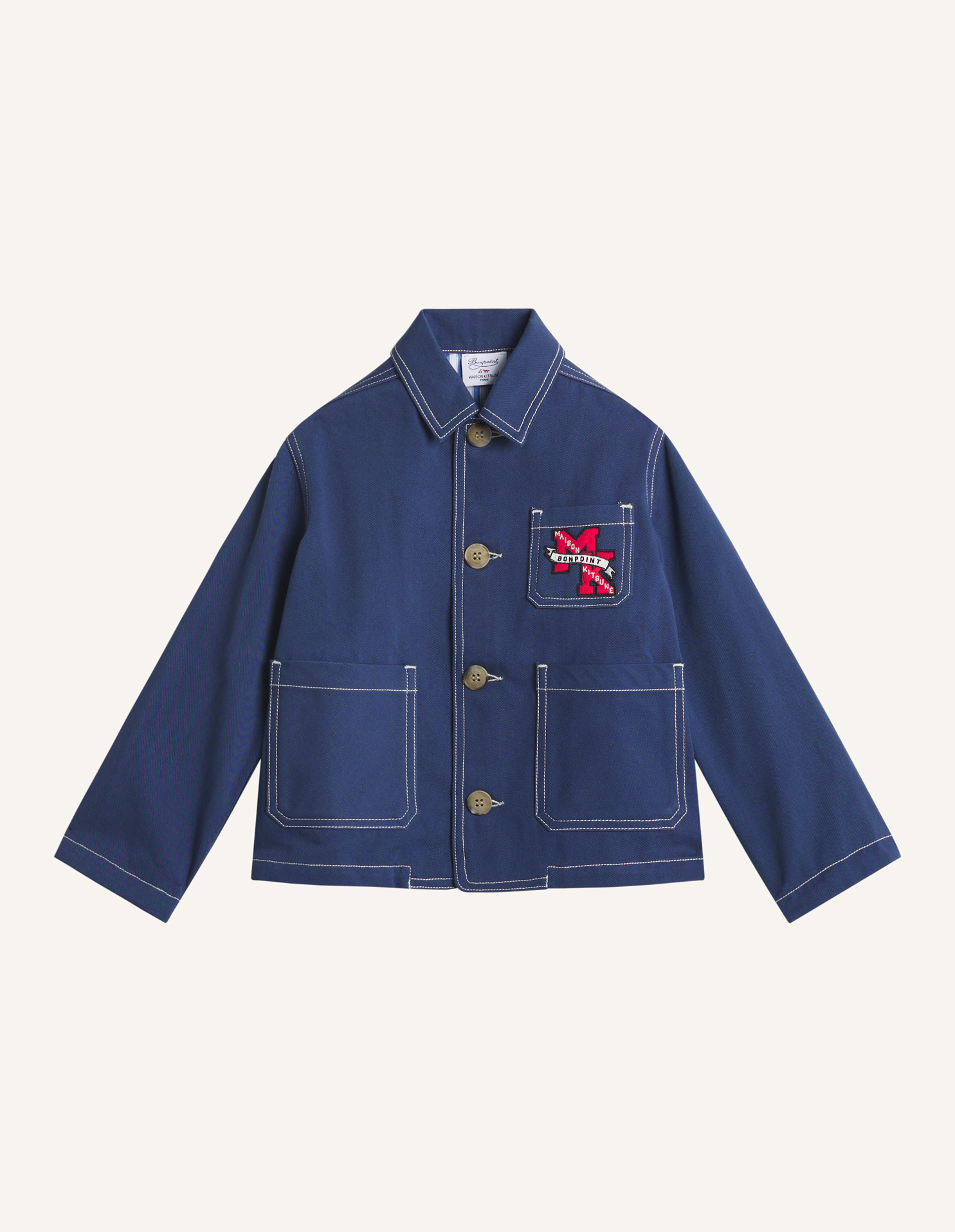 MAISON\u0020KITSUNE\u0020x\u0020BONPOINT\u0020LINUS\u0020GABARDINE\u0020WORKWEAR\u0020JACKET