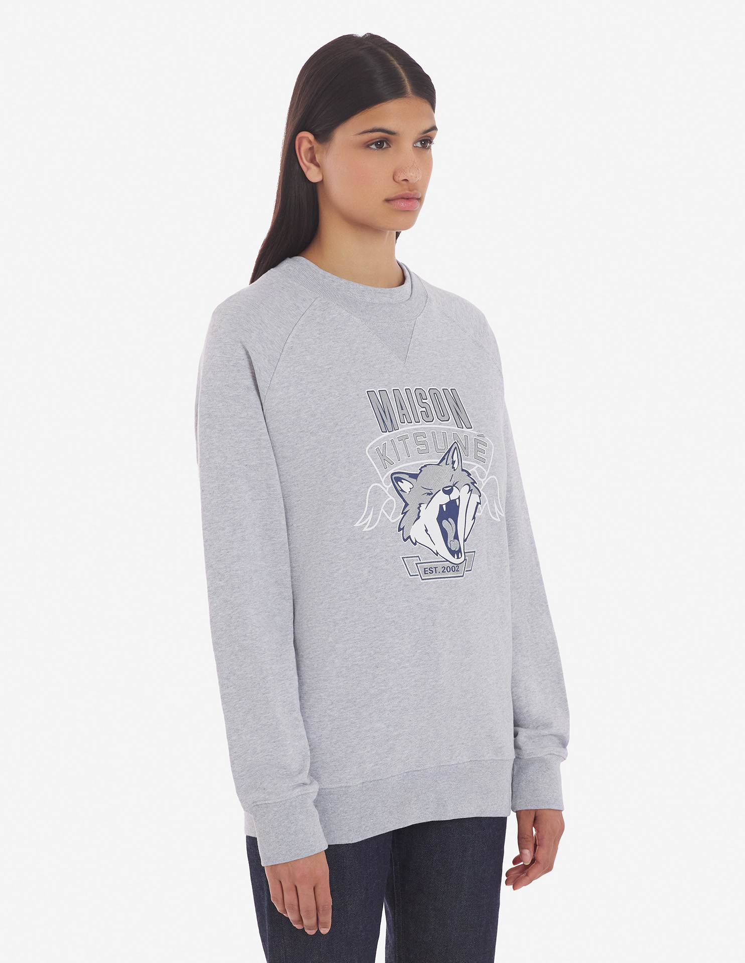 Maison kitsune fox store head sweatshirt