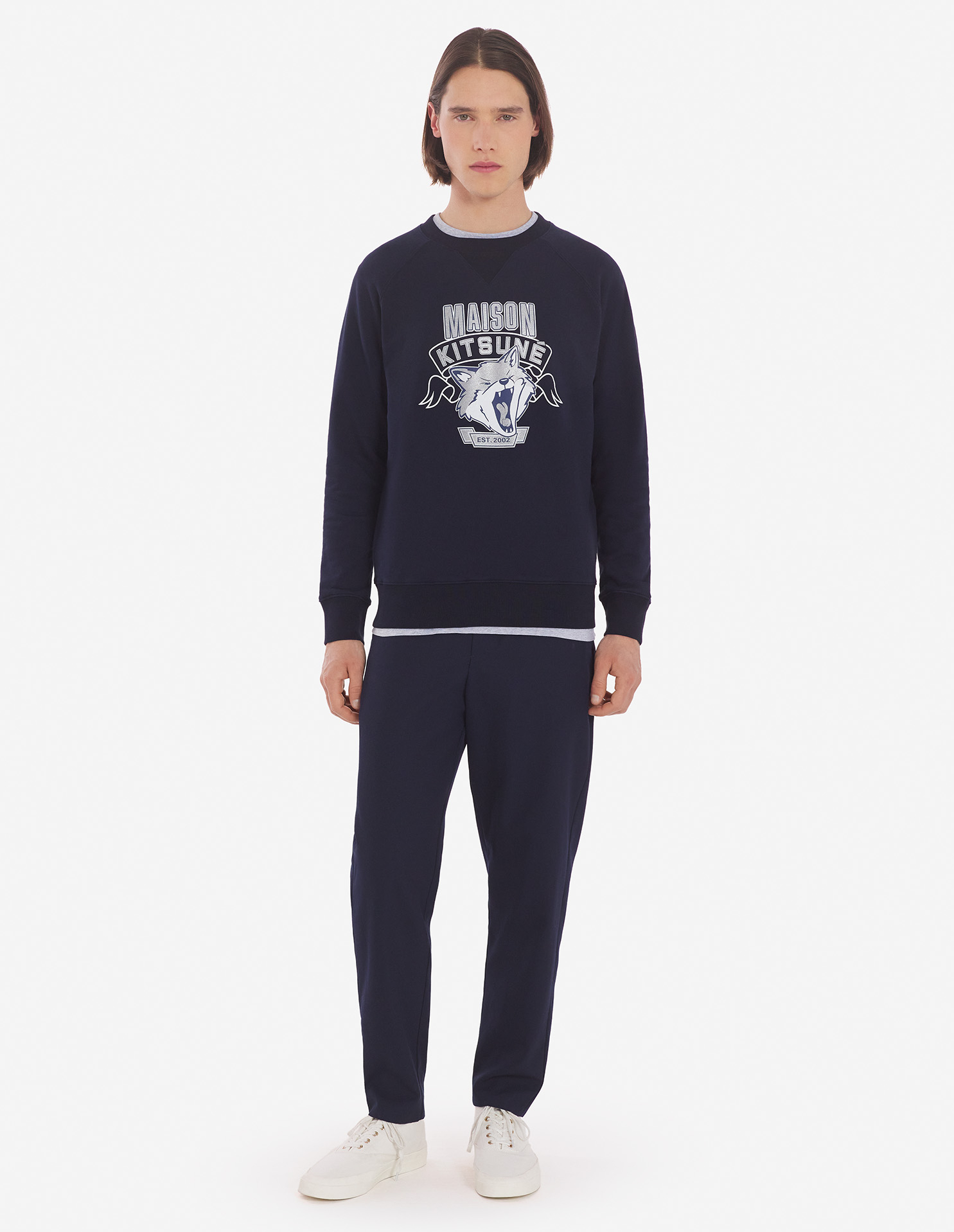 6 18 FOX HEAD FRONT-PRINT CLASSIC SWEATSHIRT