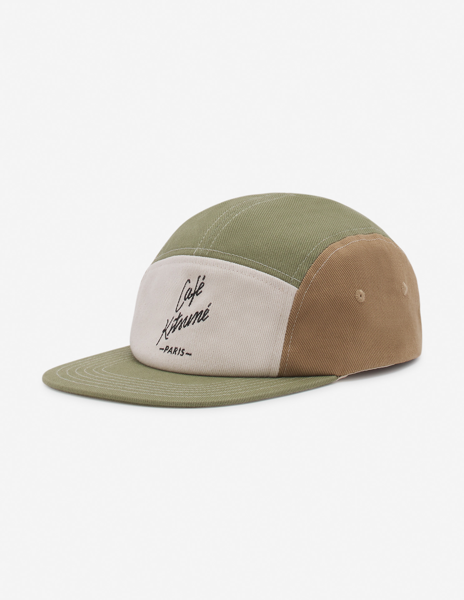 CAFE KITSUNE COLORBLOCK 5P CAP | Maison Kitsuné