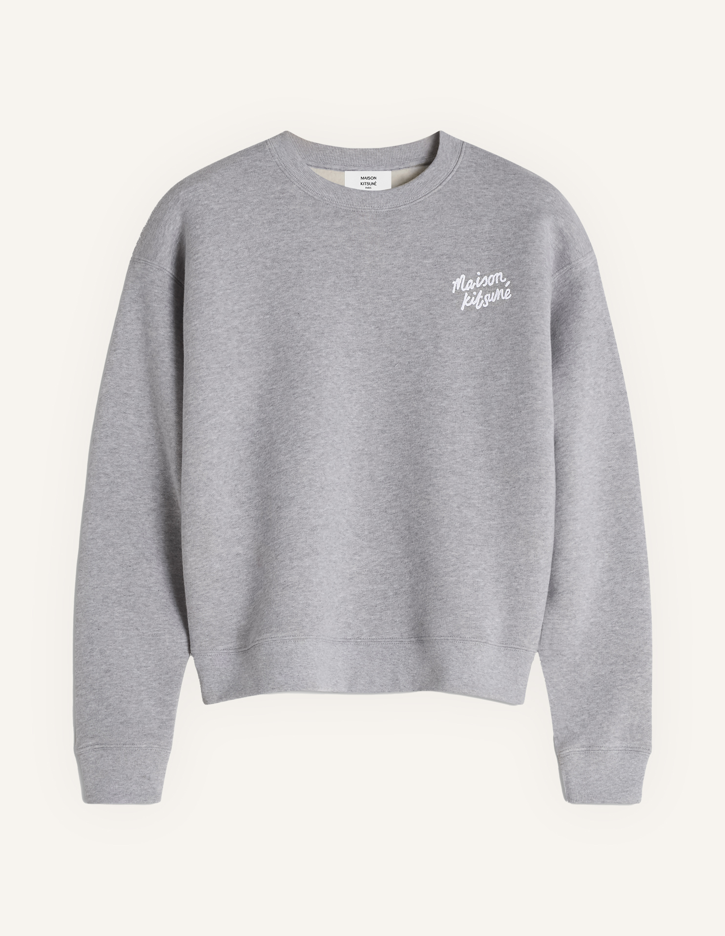 light grey melange/white