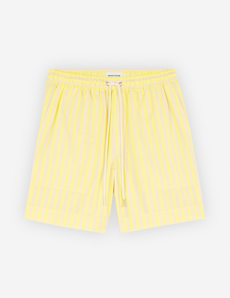 메종 키츠네 Maison Kitsune CASUAL BOARD SHORTS,Light yellow stripes