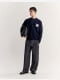 navy/ light grey melange