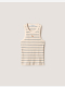 light beige melange/ ocean navy