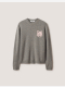 mid grey melange / mist pink