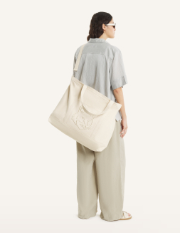 キャンバス アンド レザー ラージ トート | Maison Kitsuné