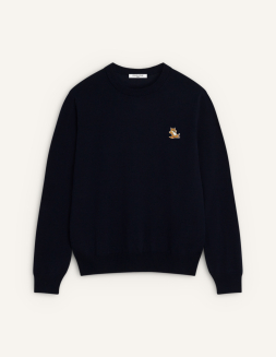 FOX HEAD MERINO REGULAR JUMPER | Maison Kitsuné
