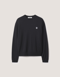 FOX HEAD MERINO REGULAR JUMPER | Maison Kitsuné