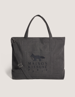 Maison Kitsune ボストンバッグ ブラック トートバッグ＆ミニトートバッグ | メゾン キツネ(Maison Kitsuné