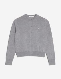 メゾン キツネ ダブルフォックスヘッド パッチ Rネック カーディガン | Maison Kitsuné