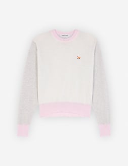 FOX HEAD INTARSIA REGULAR STRIPED JUMPER | Maison Kitsuné