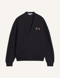 FOX HEAD MERINO REGULAR CARDIGAN | Maison Kitsuné
