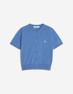 FOX HEAD LAMBSWOOL FITTED CARDIGAN | Maison Kitsuné