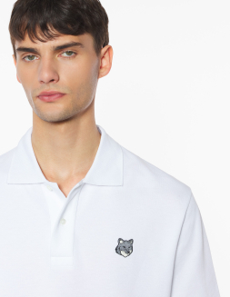 MAISON KITSUNE ◆ FOX HEAD コンフォート ポロ 半袖 White Polos - Ready to Wear - Men | Maison Kitsuné