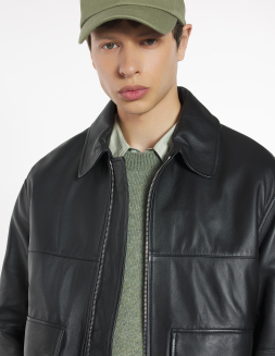 メゾンキツネ　レザーブルゾン コート&ジャケット - ウェア - メンズ | Maison Kitsuné