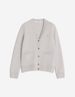 メゾンキツネ BABY FOX PATCH FITTED CARDIGAN Maison Kitsuné - Baby Fox Patch Fitted Cardigan | HBX