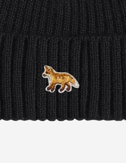 ♡MAISON KITSUNE♡メゾンキツネ♡レザーパッチビーニー♡ベージュ綿 楽天市場】MAISON KITSUNE メゾンキツネ ニット BOLD FOX HEAD PATCH