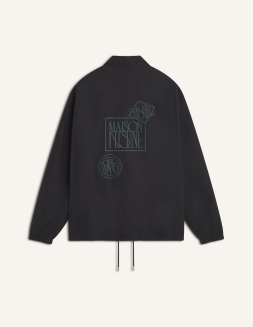 メゾンキツネ ロングコート ラップコート オーバーサイズ 大きい 黒 XL相当 SOLD}MAISON KITSUNE メゾンキツネ ウール コート{-BDA} - underbar